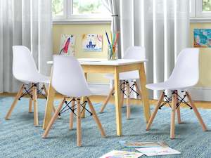 Iris Kids Chair Eiffel Tower Replica - Set of 4 - White