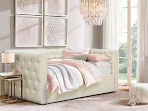 Anzer Single Trundle Bed - Beige