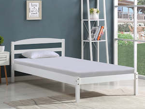 BLANC Wooden Bed - SINGLE