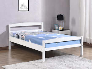 Furniture: VAIL Wooden Mission Bed - SINGLE