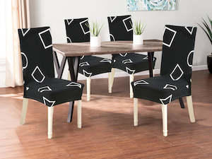 Furniture: Dining Chair Cover - Set of 4 - Squares