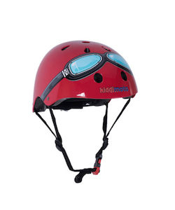 Kiddimoto Red Goggle Bicycle Helmet