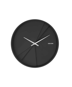 Karlsson Layered Lines Wall Clock – Black