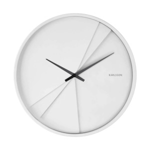 Karlsson Layered Lines Wall Clock – White