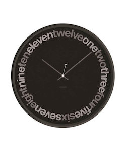 Jonsson Wall Clock Text Black