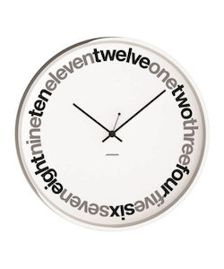 Jonsson Wall Clock Text White