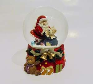 Christmas Snow Globe - Santa & Pup