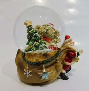 Gift: Christmas Snow Globe - Santa & Bear