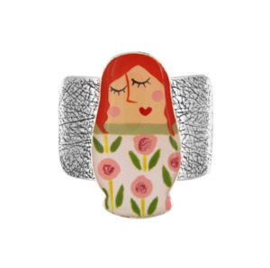 Gift: Taratata - Russian Doll Ring - White