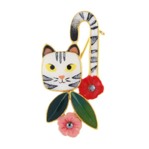 Taratata - Cat Floral Brooch