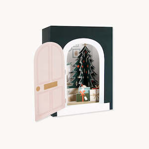 Pop Up Christmas Card - Cozy Room