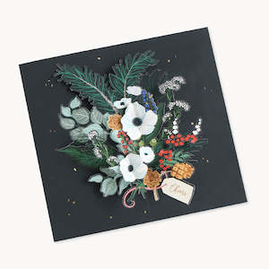 Pop Up Christmas Card - Winter Foliage