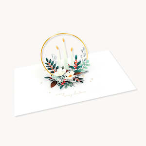 Pop Up Christmas Card - Candles