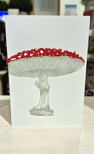 Gift: Handmade Greeting Card - Red Mushroom