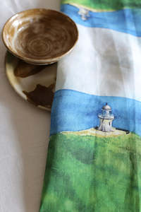 Ali Davies - Linen Tea Towel - Cape Reinga/ Te Rerenga Wairua