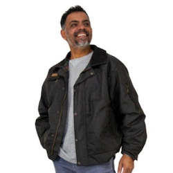 The Rider Men's Oilskin Waterproof Bomber Jacket