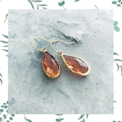 Audrey Amber Teardrop Earrings