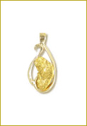 14kt Nugget Pendant