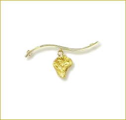 14kt Gold Nugget Brooch