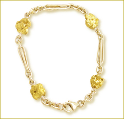 Natural Gold Nugget Bracelet