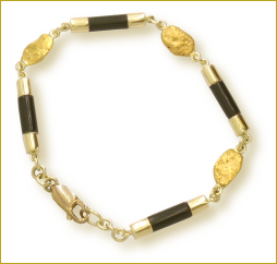 Natural Gold Nugget Bracelet