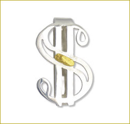 Jewellery: Nugget Silver Money Clip