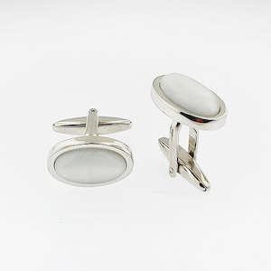 Stainless Steel Cats Eye Cufflinks