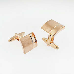 Stainless Steel Rose Gold Plated Cufflinks