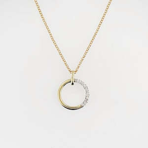 Diamond 9ct Yellow Gold Pendant