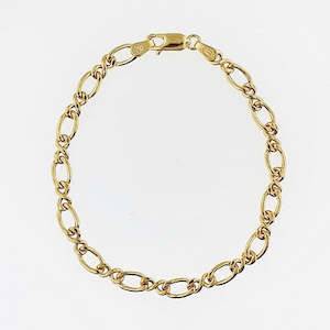 Gold smithing: 9ct Yellow Gold Figaro Bracelet