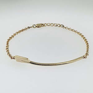 Rowing 9ct Yellow Gold Long Oar Bracelet