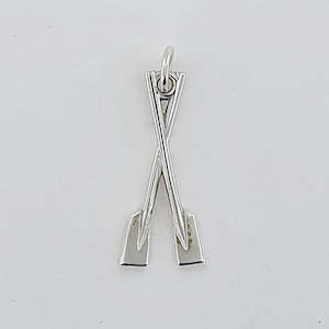 Rowing Sterling Silver Twin Blade Pendant