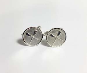 Rowing Sterling Silver Crossed Oar Cufflinks