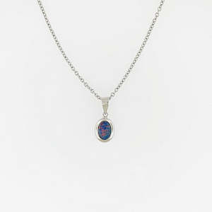 Opal 14ct White Gold Pendant