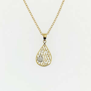 CZ 9ct Yellow Gold Pendant