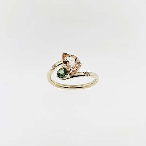 Morganite & Diamond 9ct Gold Ring