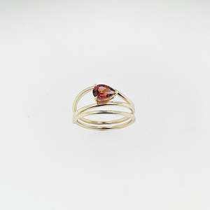 Garnet 9ct Yellow Gold Ring