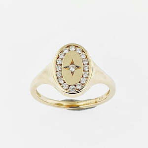 Gold smithing: Diamond 9ct Yellow Gold Ring