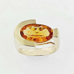 Citrine 9ct Yellow Gold Ring