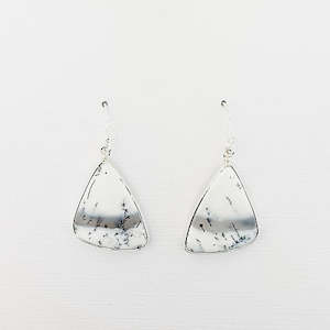 Gold smithing: Dendritic Agate Sterling Silver Earrings