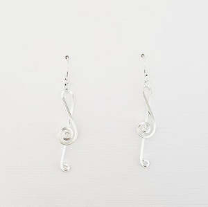 Sterling Silver Music Earrings