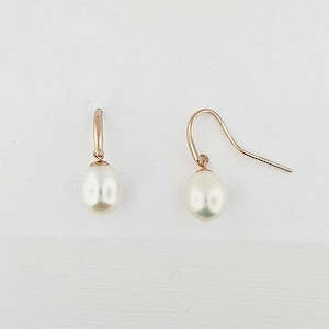 Freshwater Pearl 9ct Rose Gold Earrings