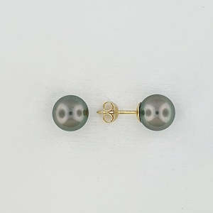 Tahitian Pearl 9ct Gold  Earrings