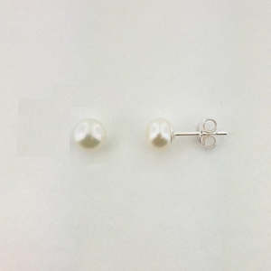 Freshwater White Pearl Sterling Silver Earrings