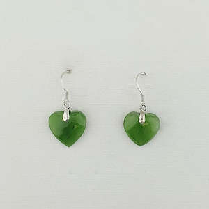 Greenstone Heart Earrings