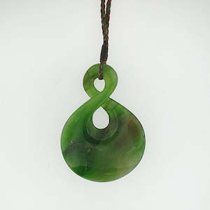 Gold smithing: Greenstone Twist Pendant