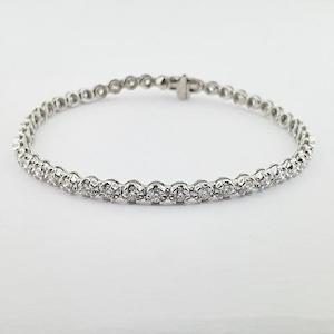 Diamond 9ct White Gold Tennis Bracelet