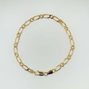 9ct Yellow Gold Figaro Bracelet