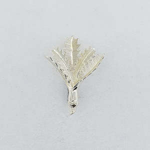 Sterling Silver Nikau Palm Brooch