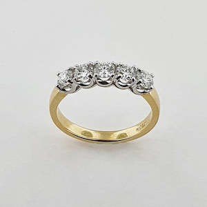 18ct Yellow & White Gold Diamond Ring